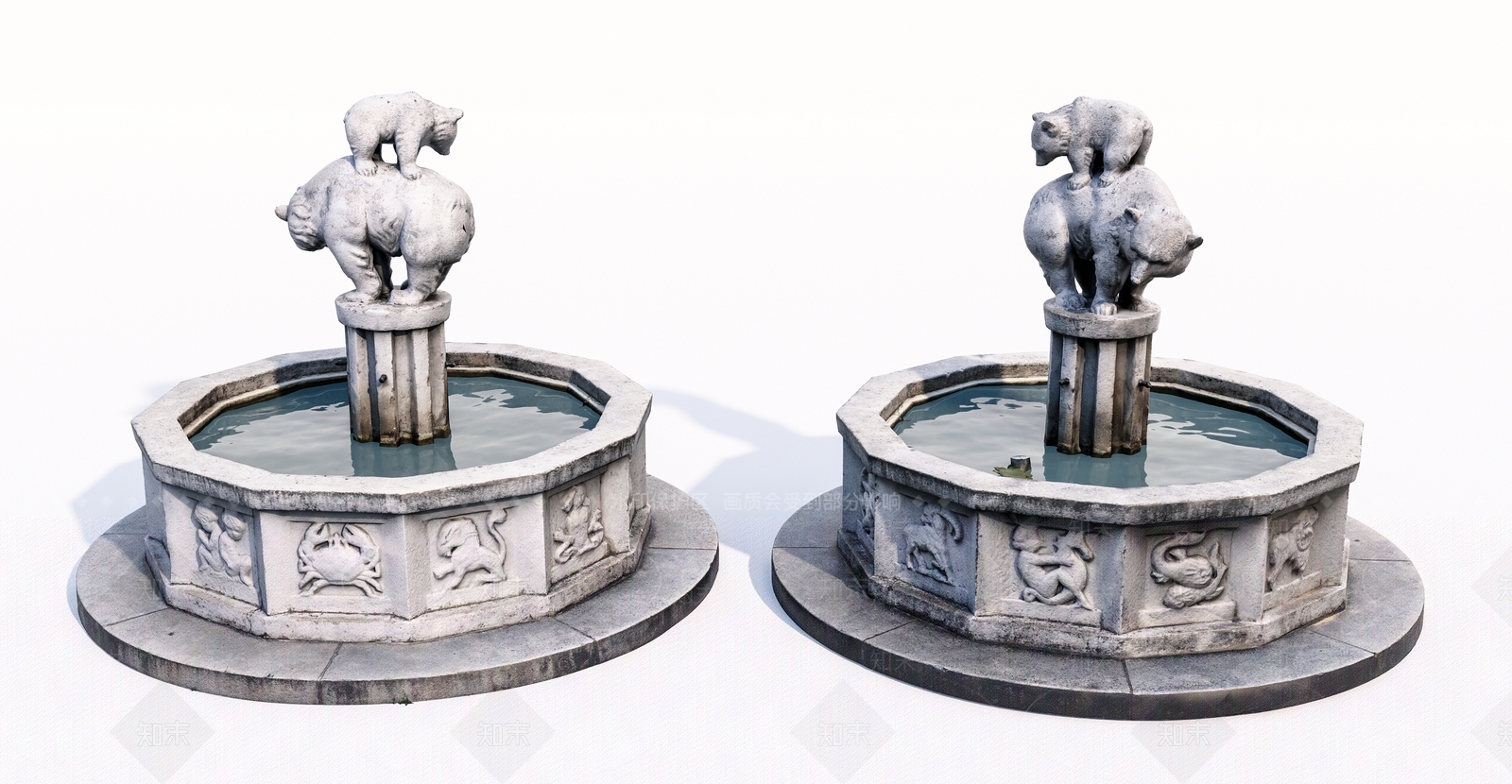 现代户外景观喷泉SU模型下载【ID:1139158480】