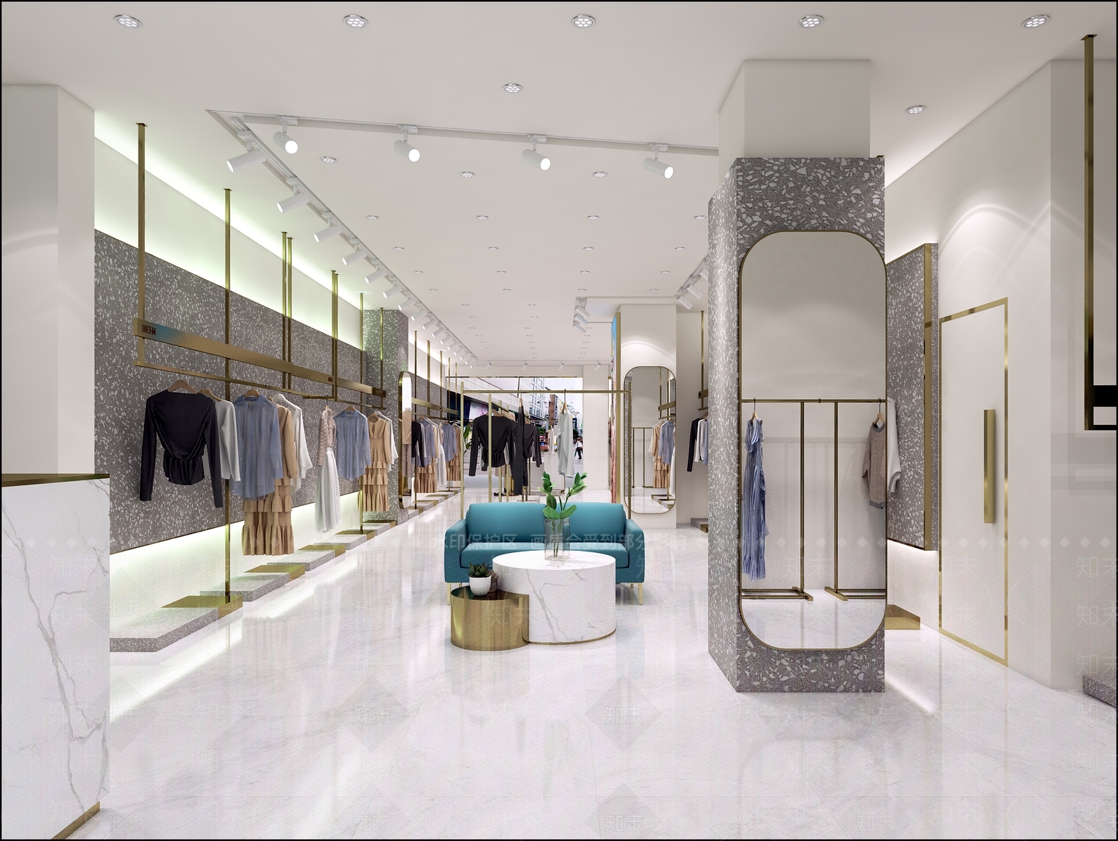 现代服装鞋店3D模型下载【ID:1139159713】