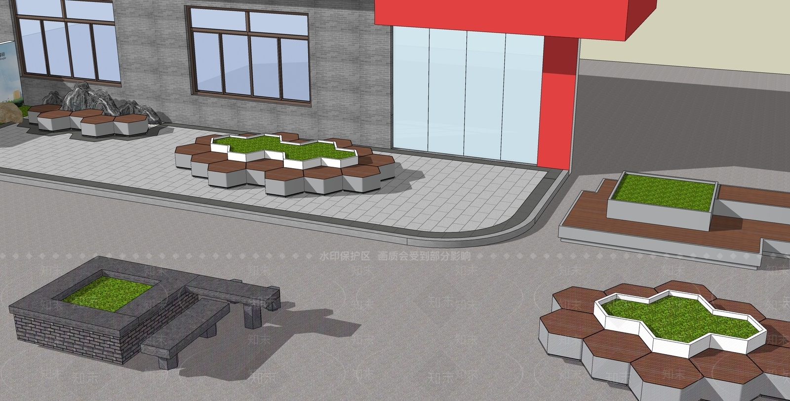 现代景观座椅SU模型下载【ID:1139169459】