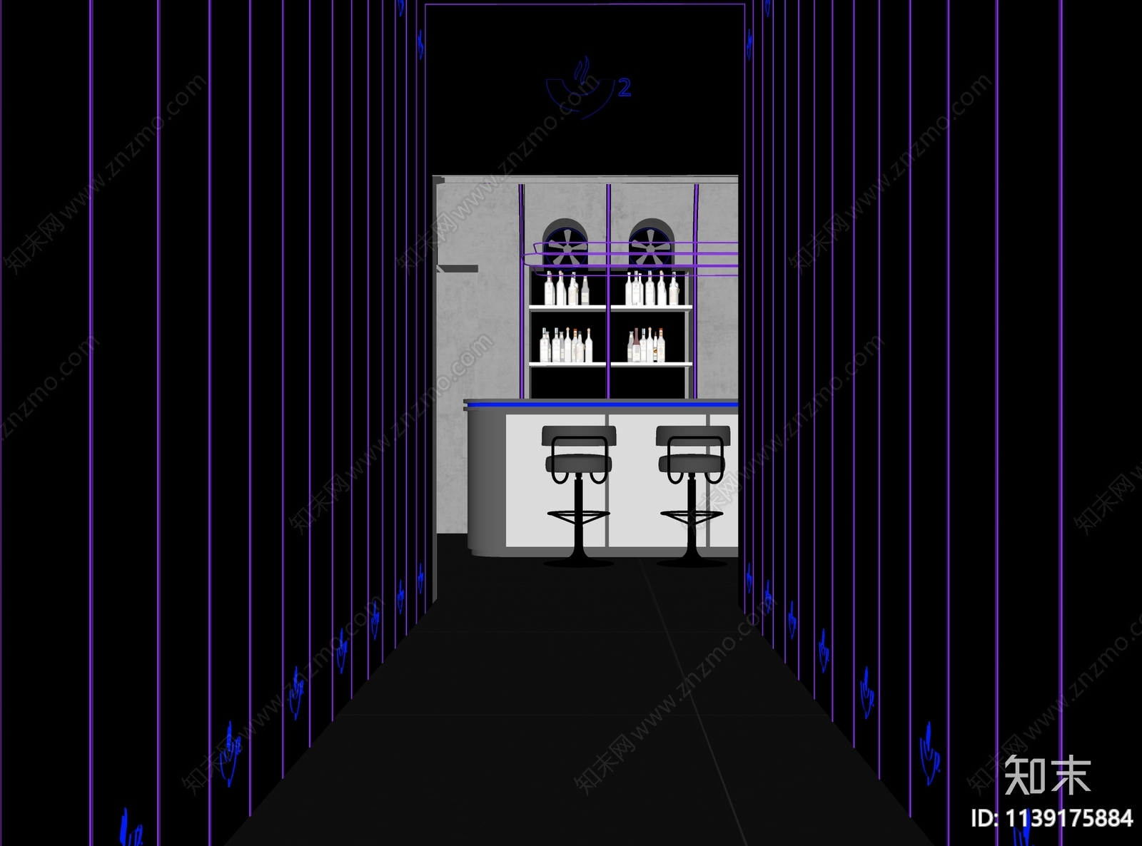 现代朋克风酒吧SU模型下载【ID:1139175884】