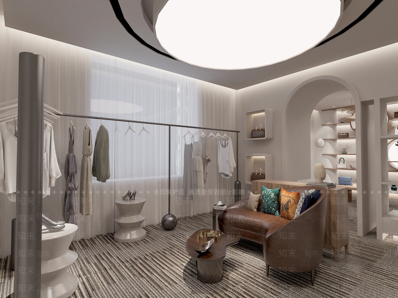 侘寂风服装鞋店3D模型下载【ID:1139183265】