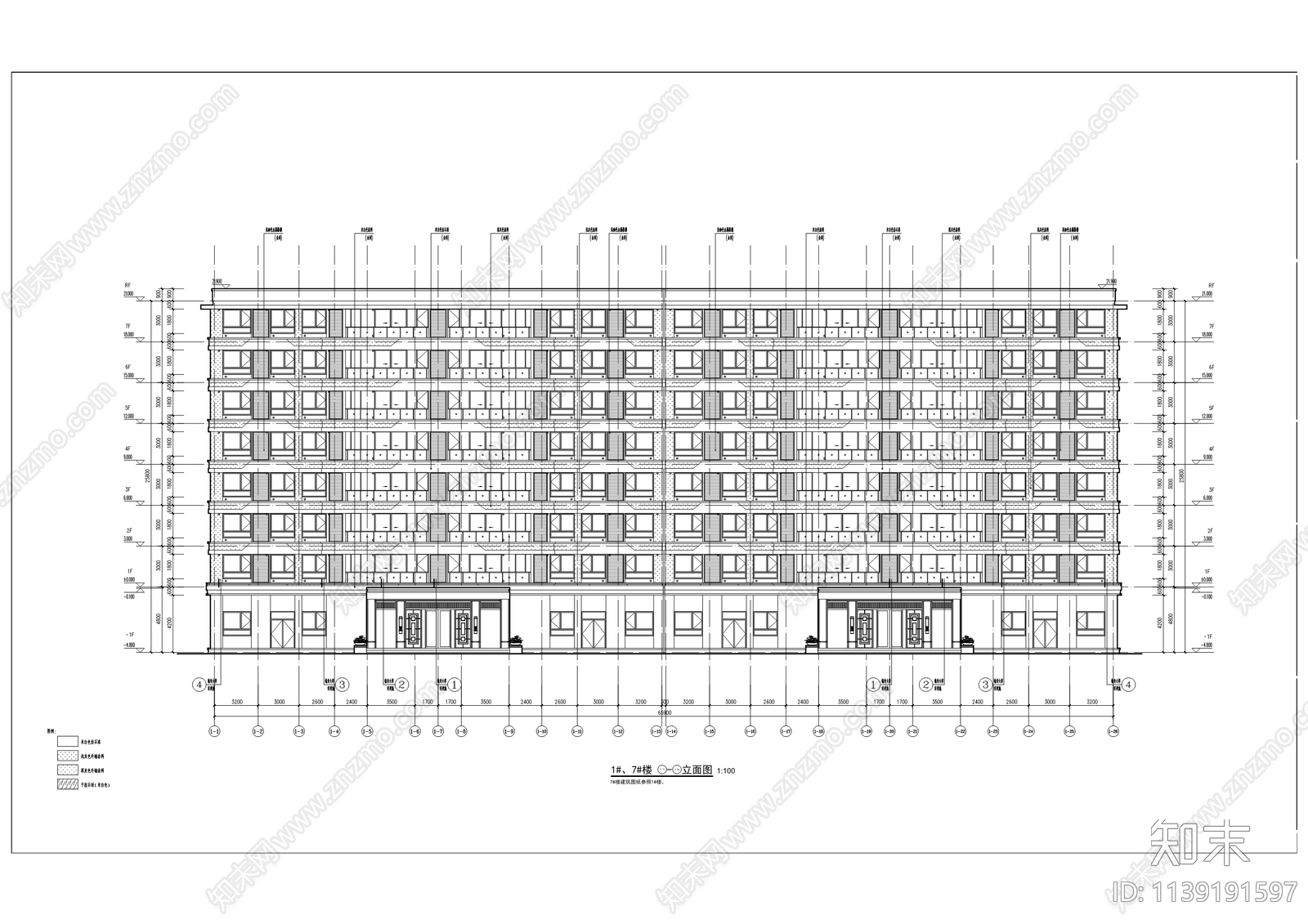 重庆住宅区建筑cad施工图下载【ID:1139191597】