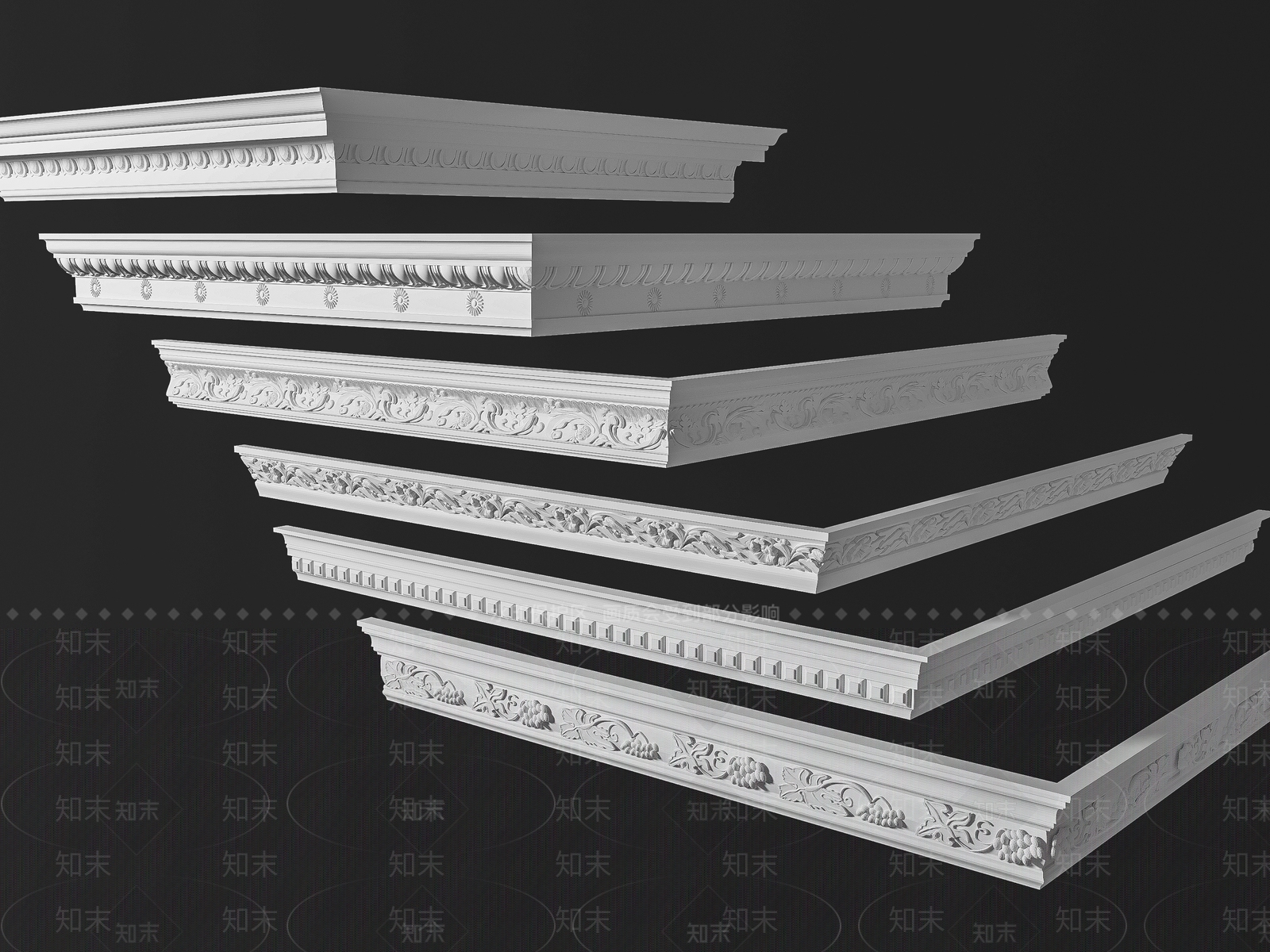 简欧线条3D模型精品下载_3dmax模型_知末网