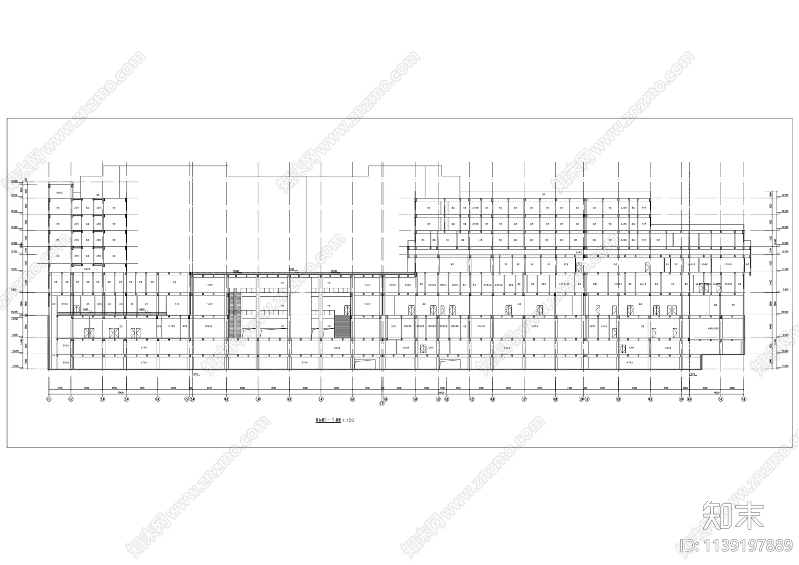 第九人民医院建筑cad施工图下载【ID:1139197889】