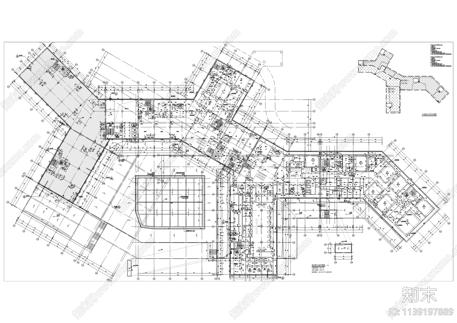 第九人民医院建筑cad施工图下载【ID:1139197889】