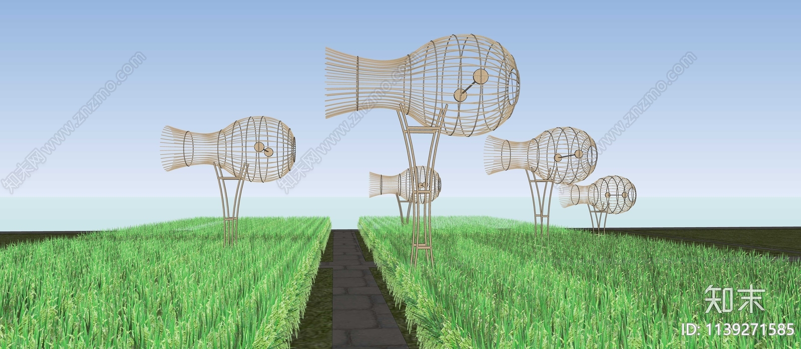 现代景观装置SU模型下载【ID:1139271585】