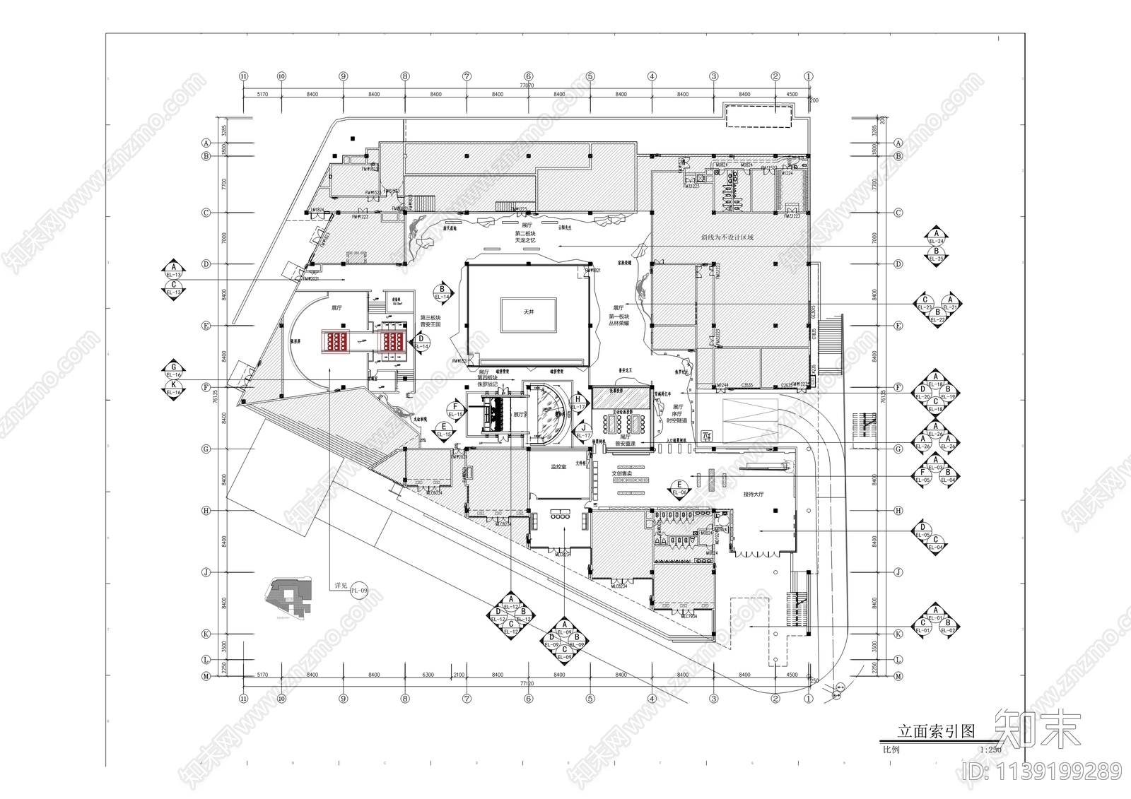 恐龙科普展示中心装饰和安装工程cad施工图下载【ID:1139199289】