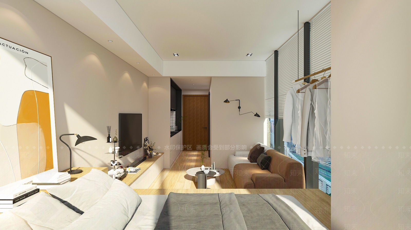 现代单身公寓3D模型下载【ID:1139203993】