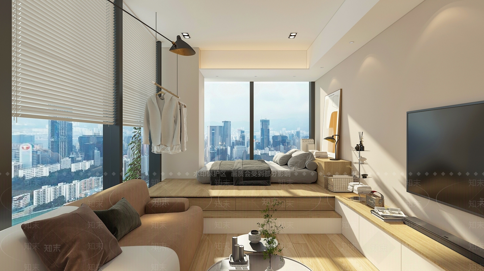 现代单身公寓3D模型下载【ID:1139203993】