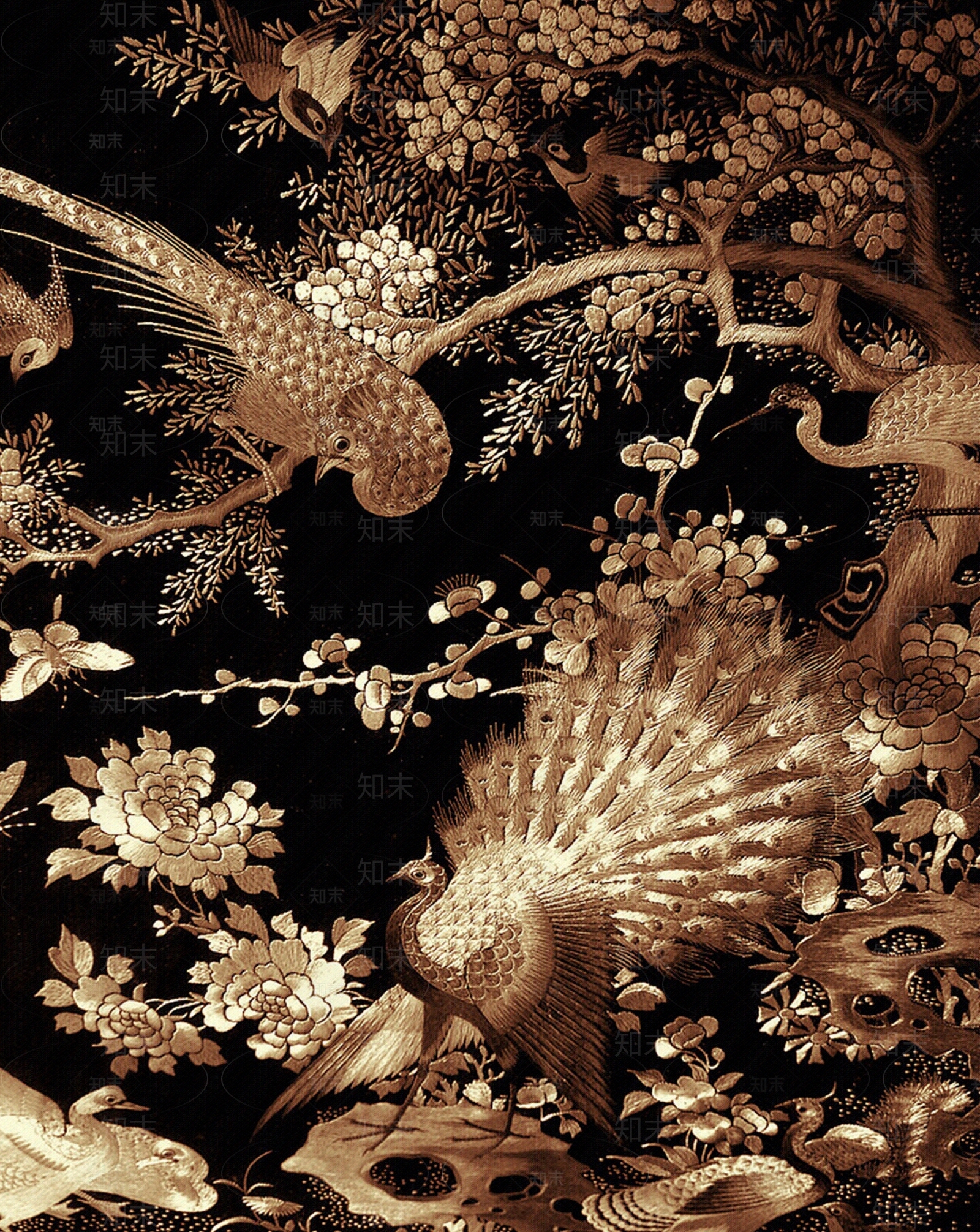 中式传统刺绣图案贴图下载【ID:1139203086】