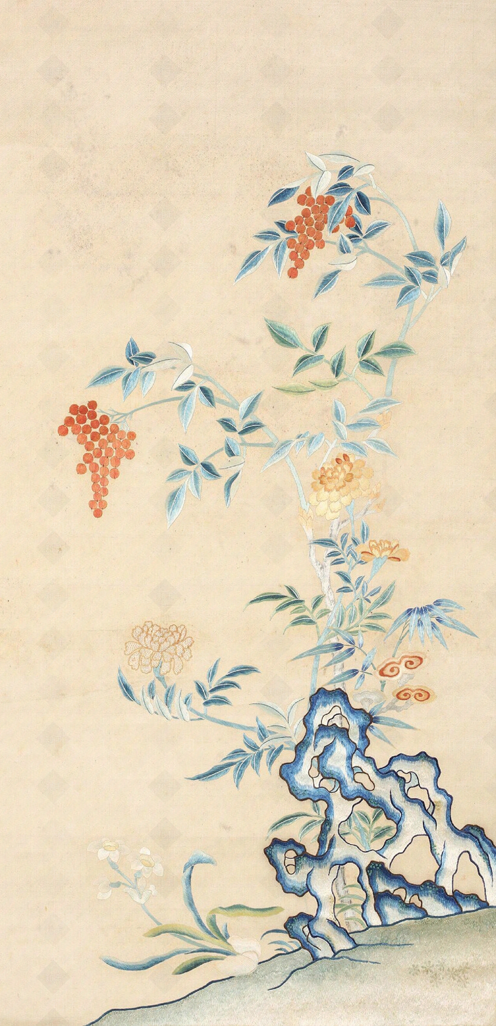 中式传统刺绣图案贴图下载【ID:1139203461】