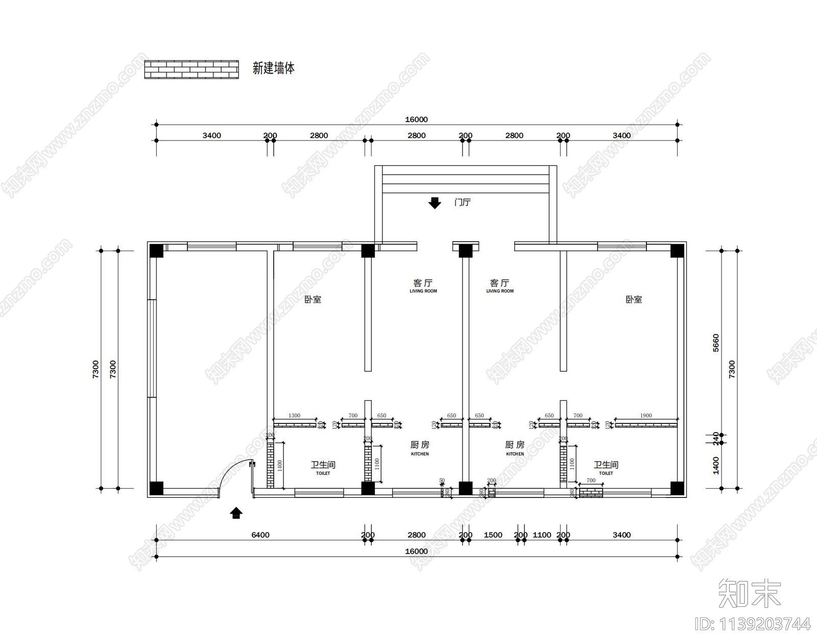 陆军工程大学公寓效果图cad施工图下载【ID:1139203744】