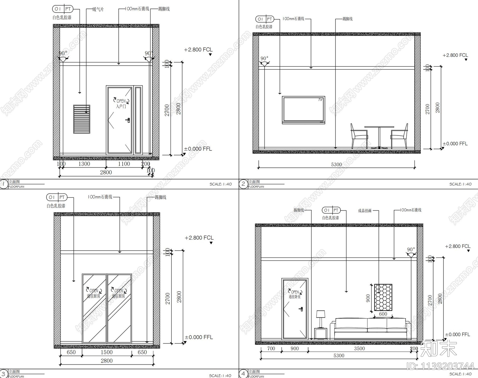 陆军工程大学公寓效果图cad施工图下载【ID:1139203744】