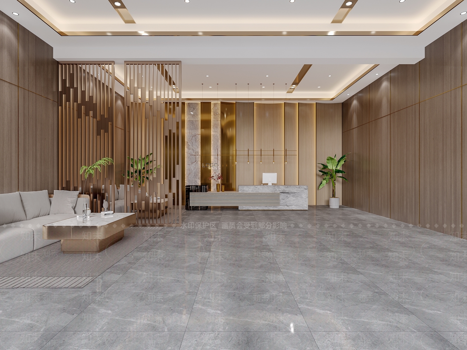 现代公司大堂3D模型下载【ID:1139303933】