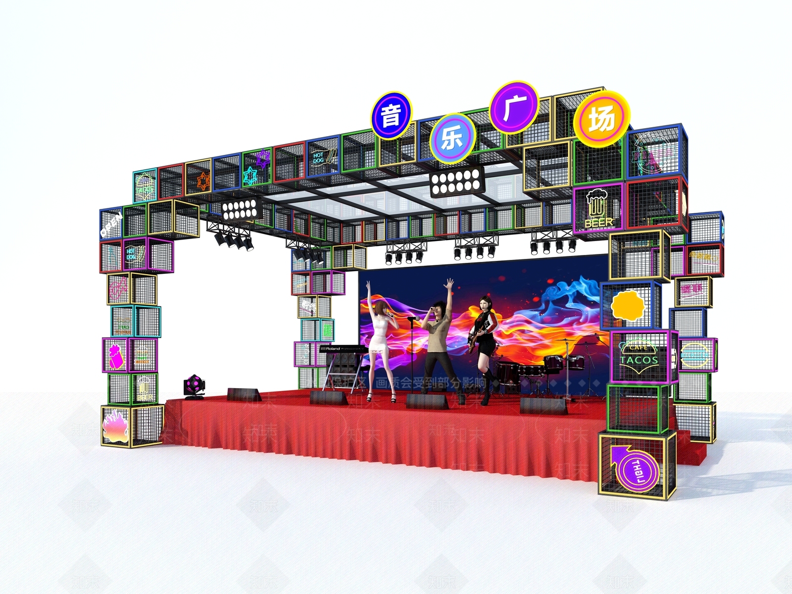 舞台3D模型精品下载_3dmax模型_知末网