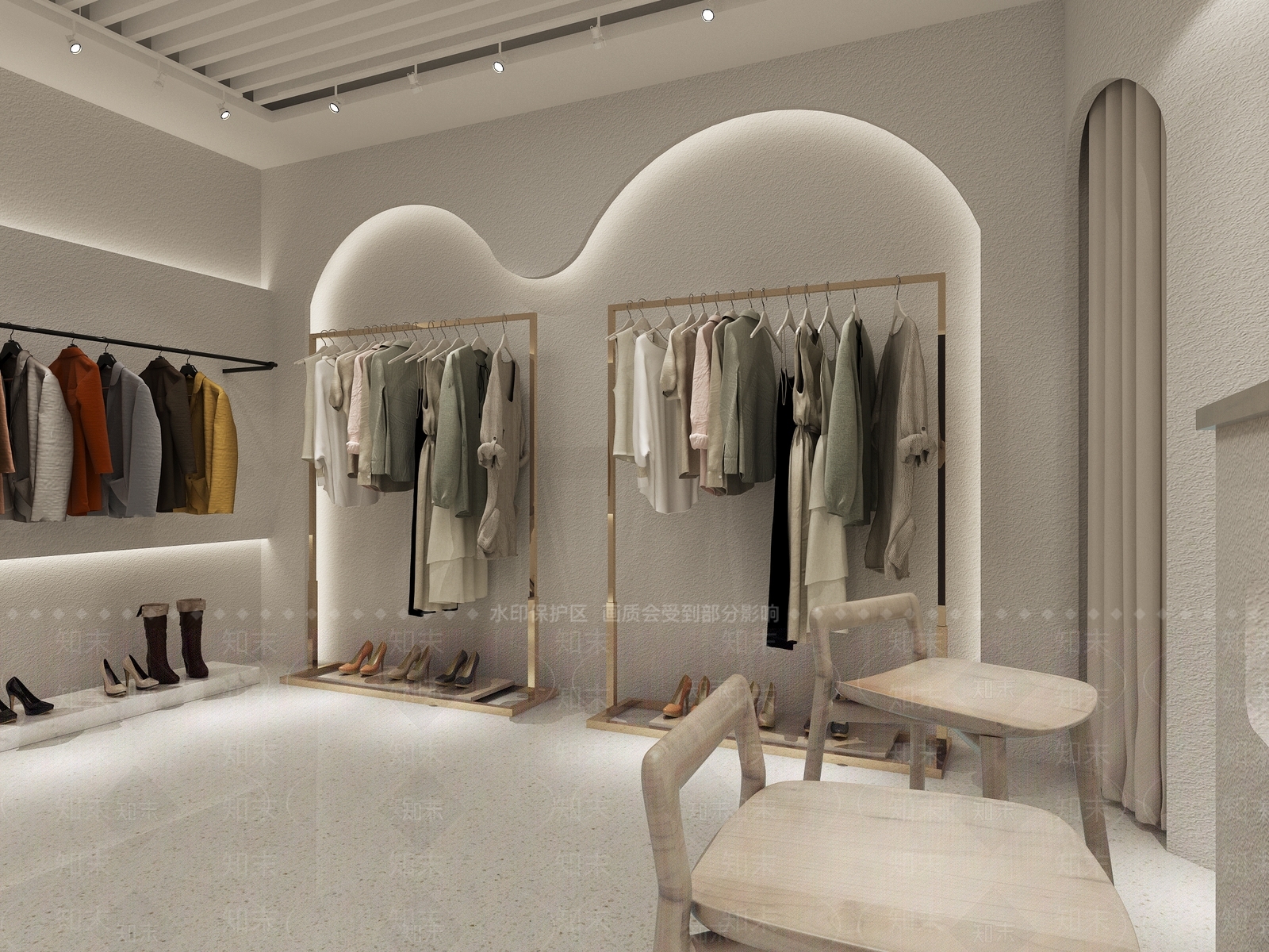 侘寂服装鞋店3D模型下载【ID:1139217166】