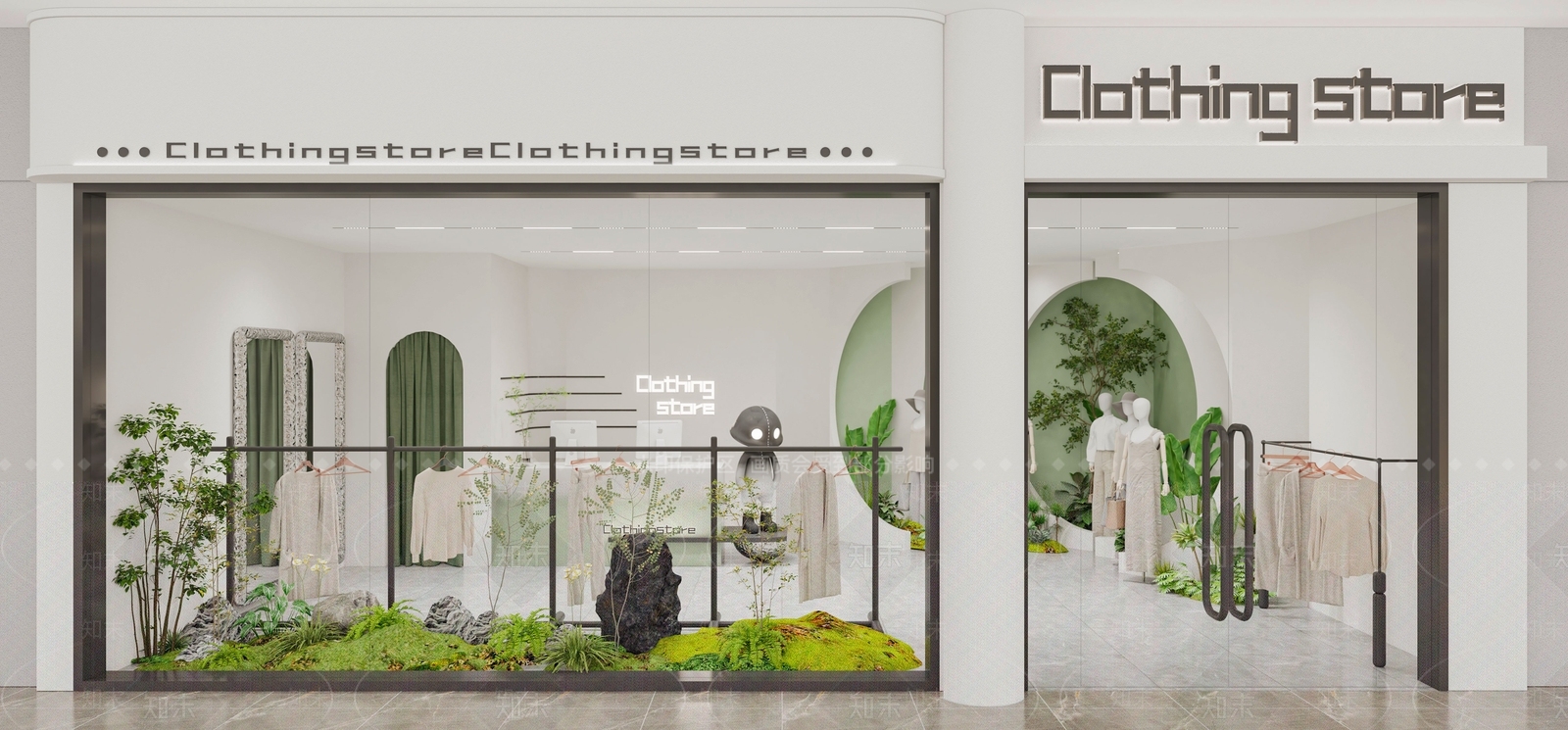 现代服装鞋店3D模型下载【ID:1139218995】