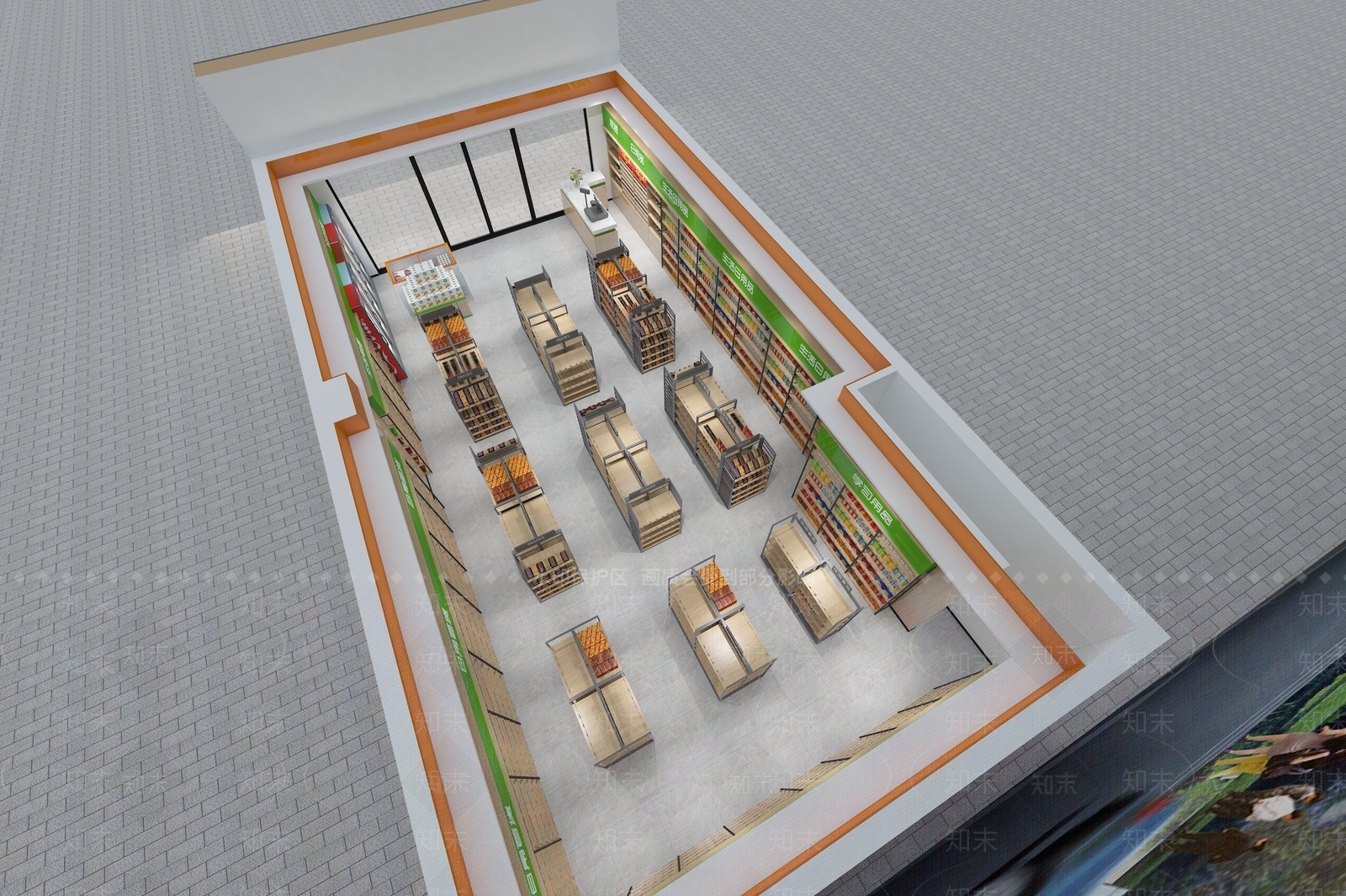 现代学校超市3D模型下载【ID:1139219940】