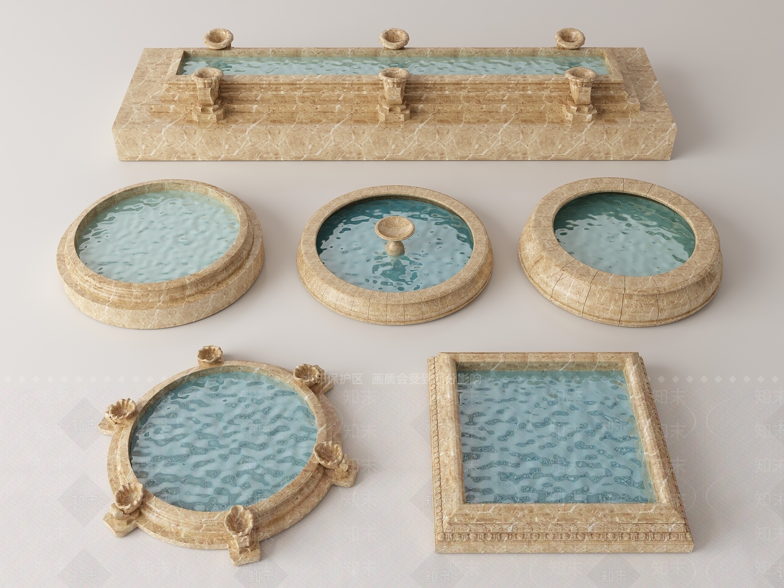 欧式喷泉SU模型下载【ID:1139257211】