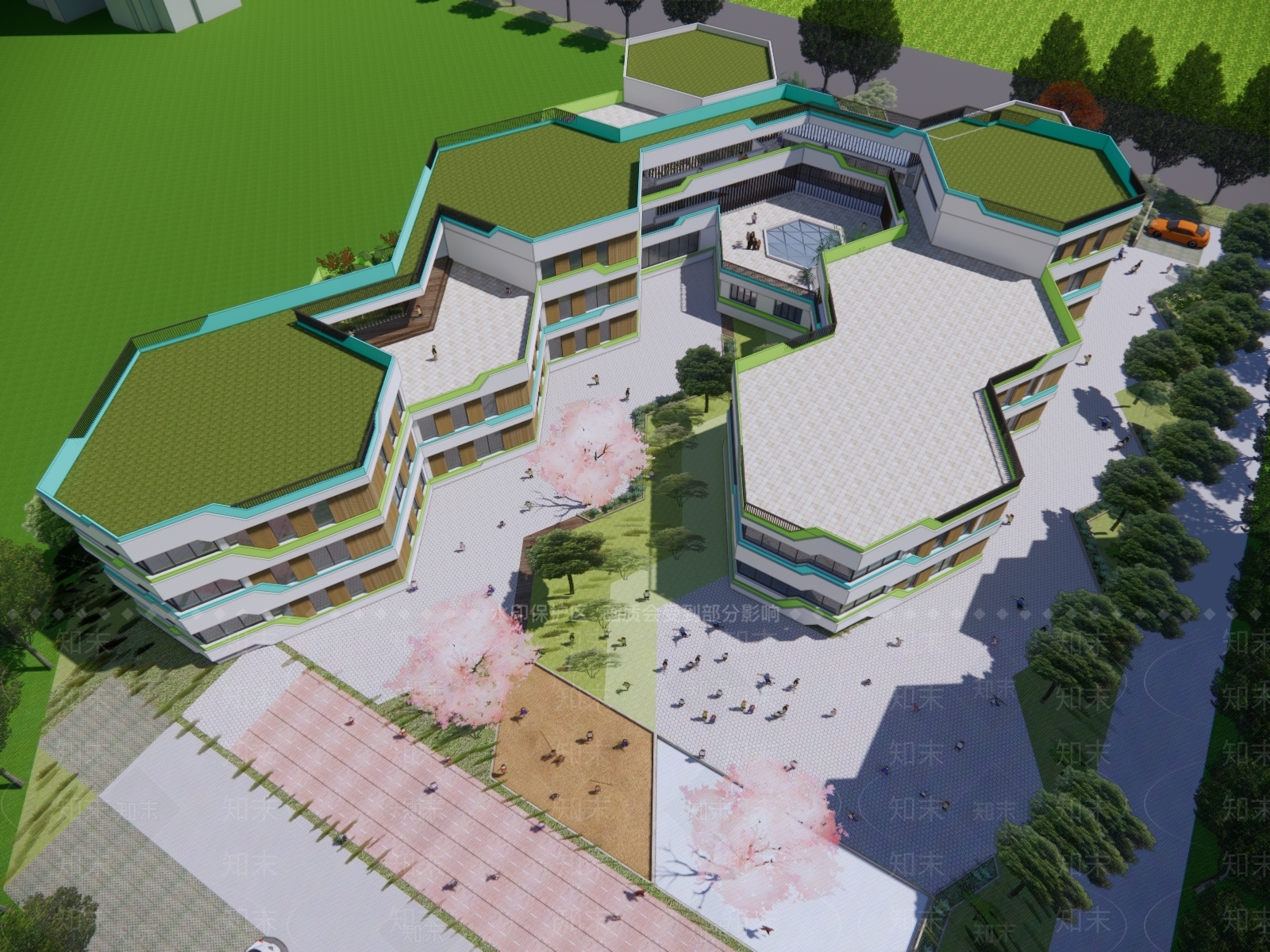 现代文教建筑幼儿园SU模型下载【ID:1139231640】