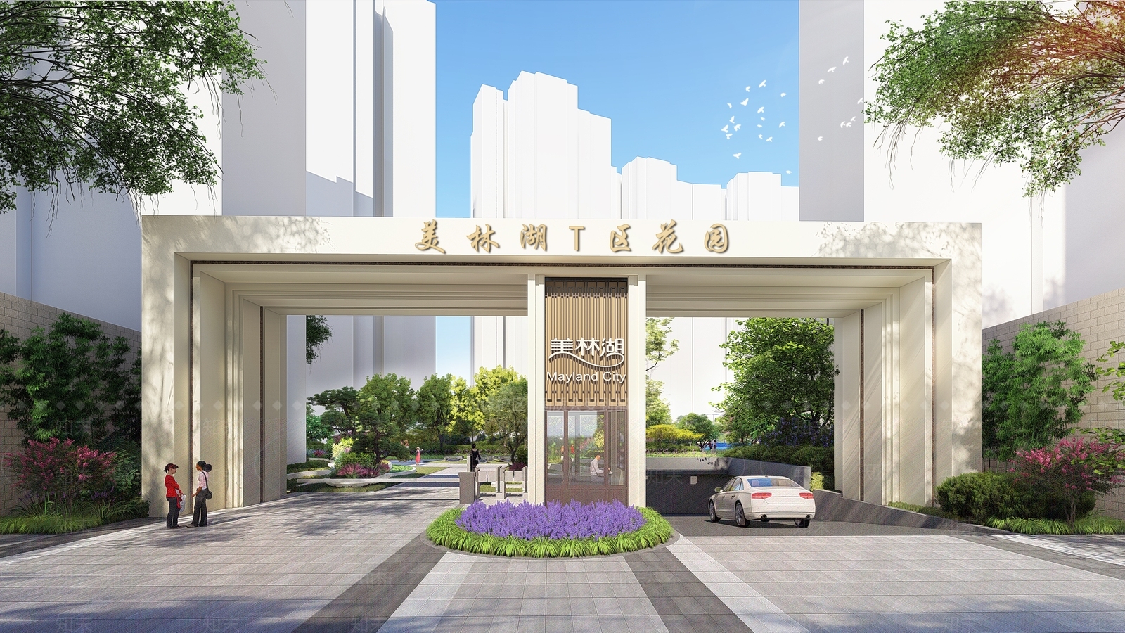 现代入口大门SU模型下载【ID:1139235220】
