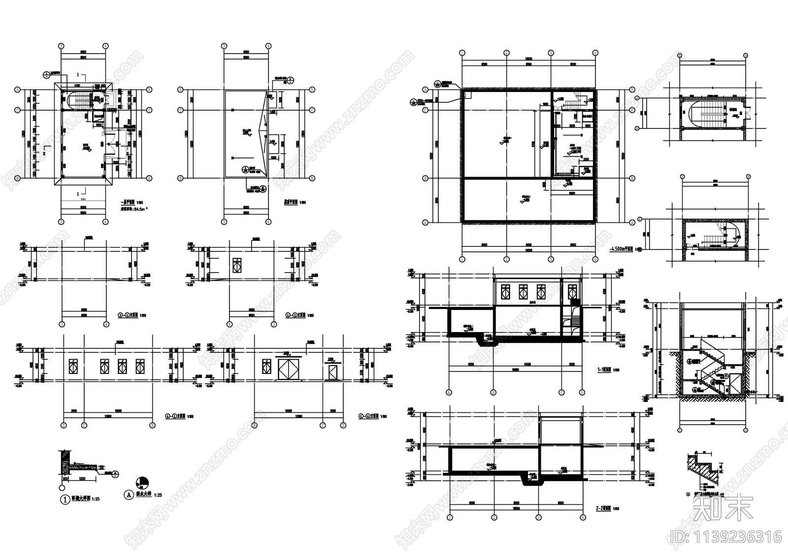 废品站建筑全套cad施工图下载【ID:1139236316】