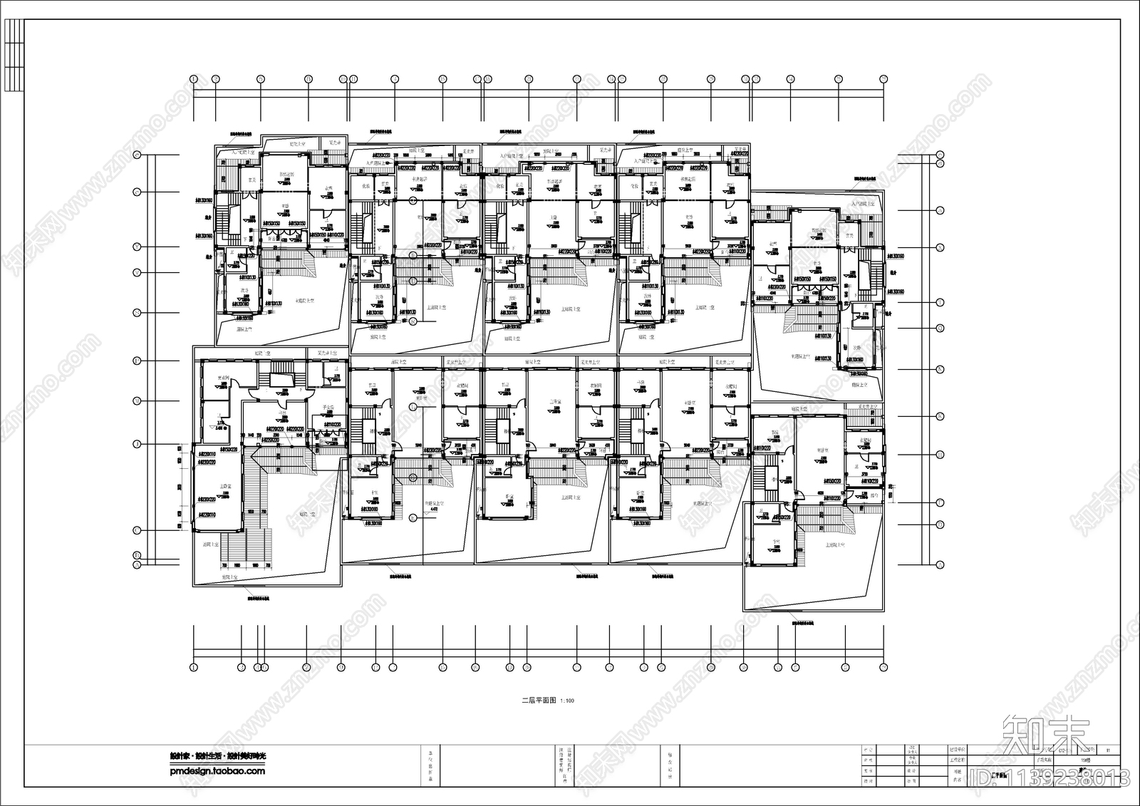 精品民宿酒店建筑全套cad施工图下载【ID:1139238013】