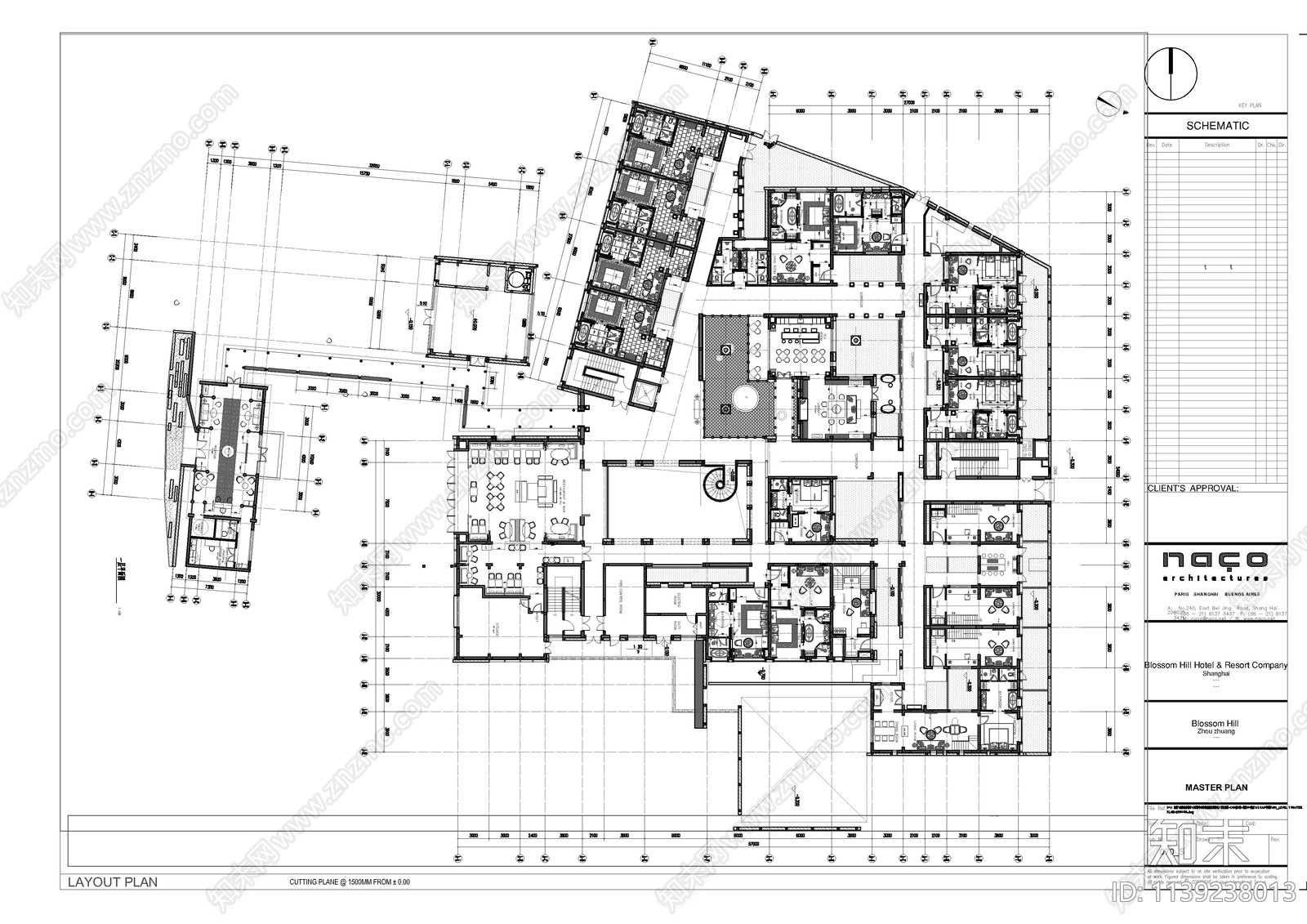 精品民宿酒店建筑全套cad施工图下载【ID:1139238013】