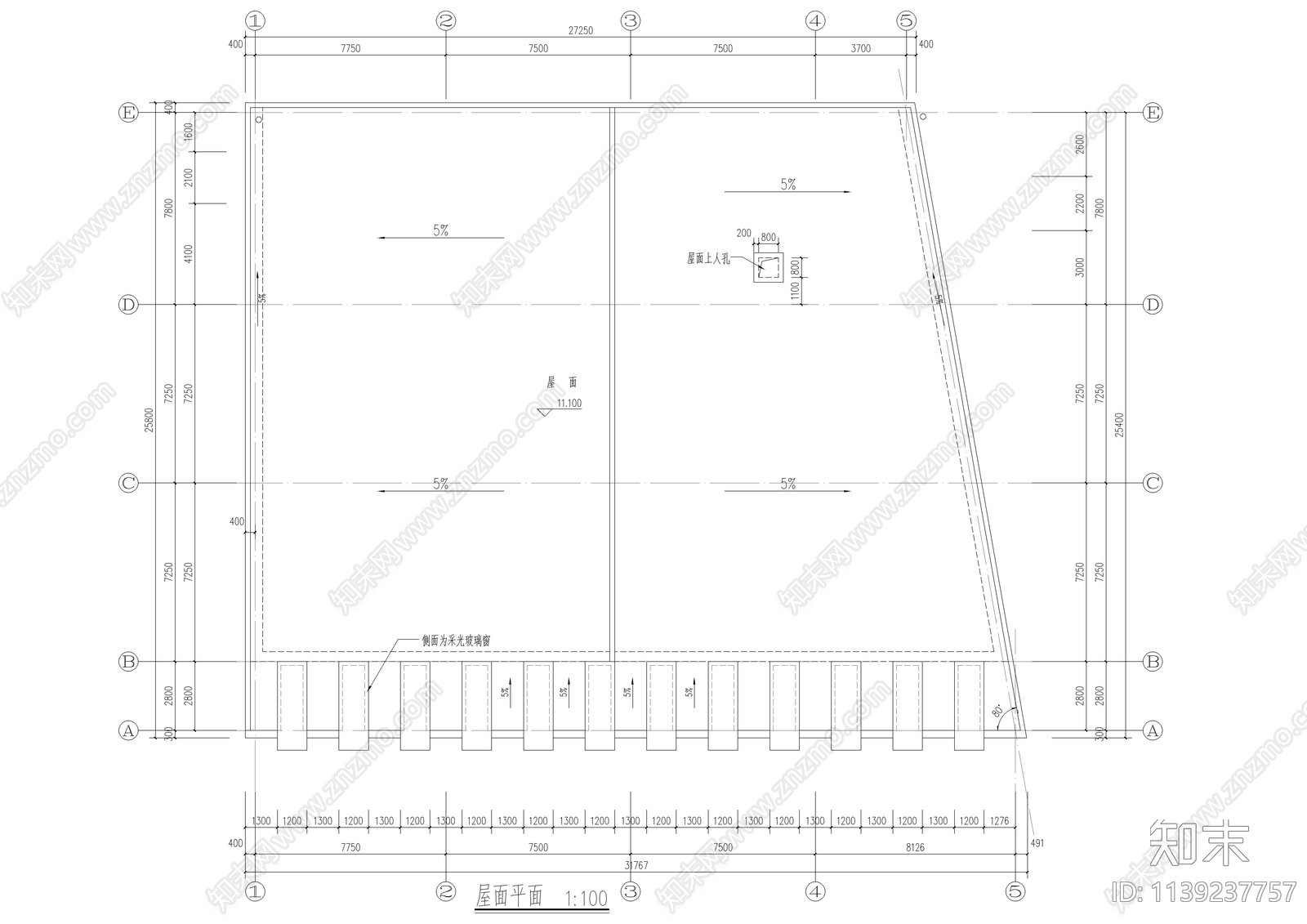 学校三层食堂建筑cad施工图下载【ID:1139237757】