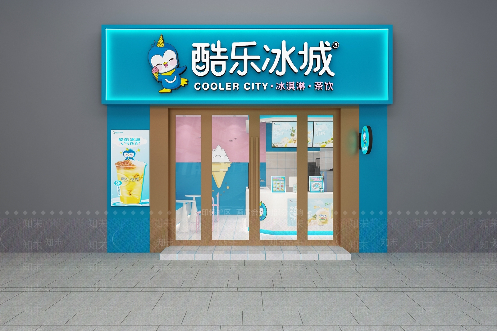现代风格奶茶店3D模型下载【ID:1139240314】