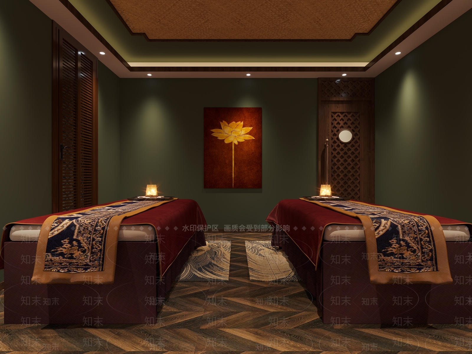 东南亚SPA店包厢3D模型下载【ID:1139240372】