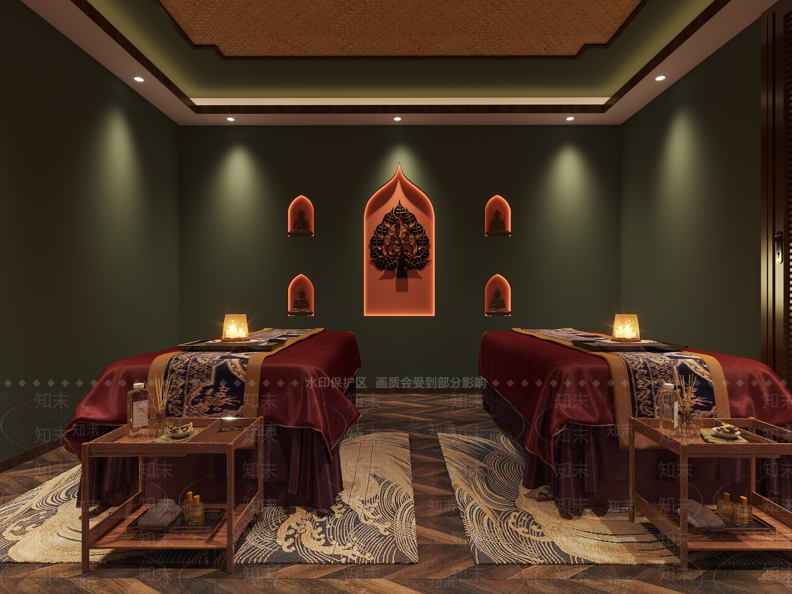东南亚SPA店包厢3D模型下载【ID:1139240372】