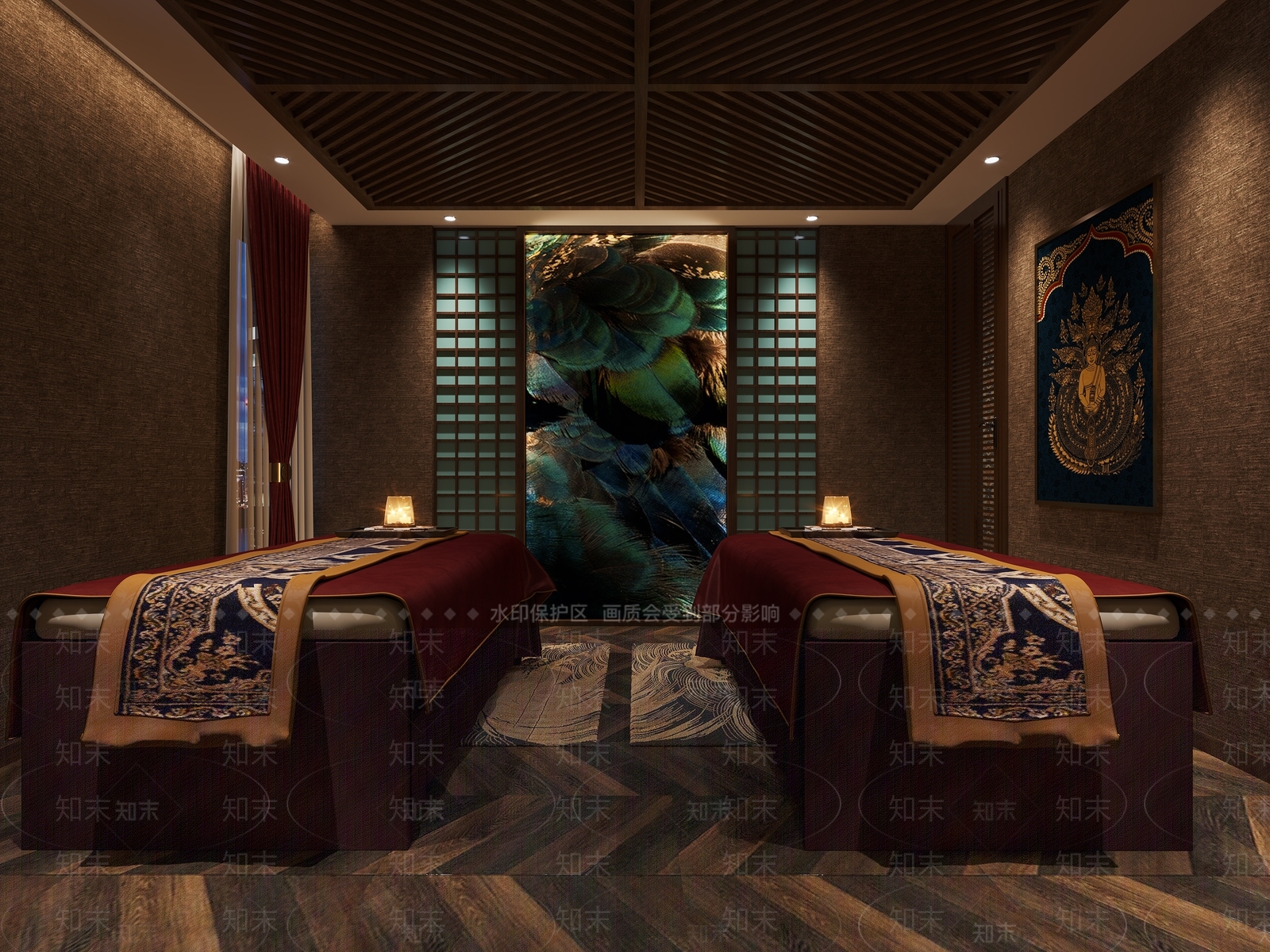 东南亚泰式SPA店包间3D模型下载【ID:1139240539】