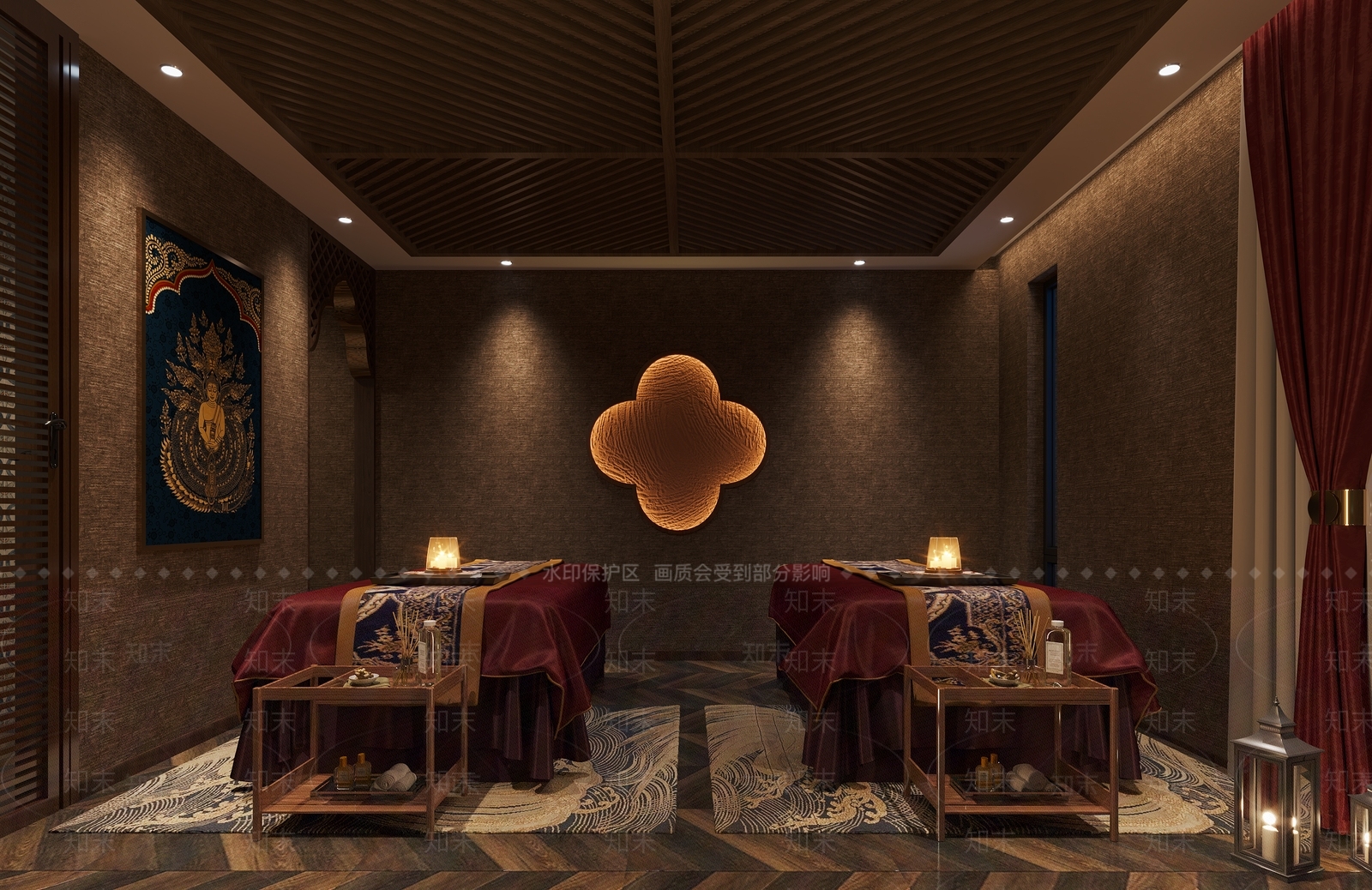 东南亚泰式SPA店包间3D模型下载【ID:1139240539】