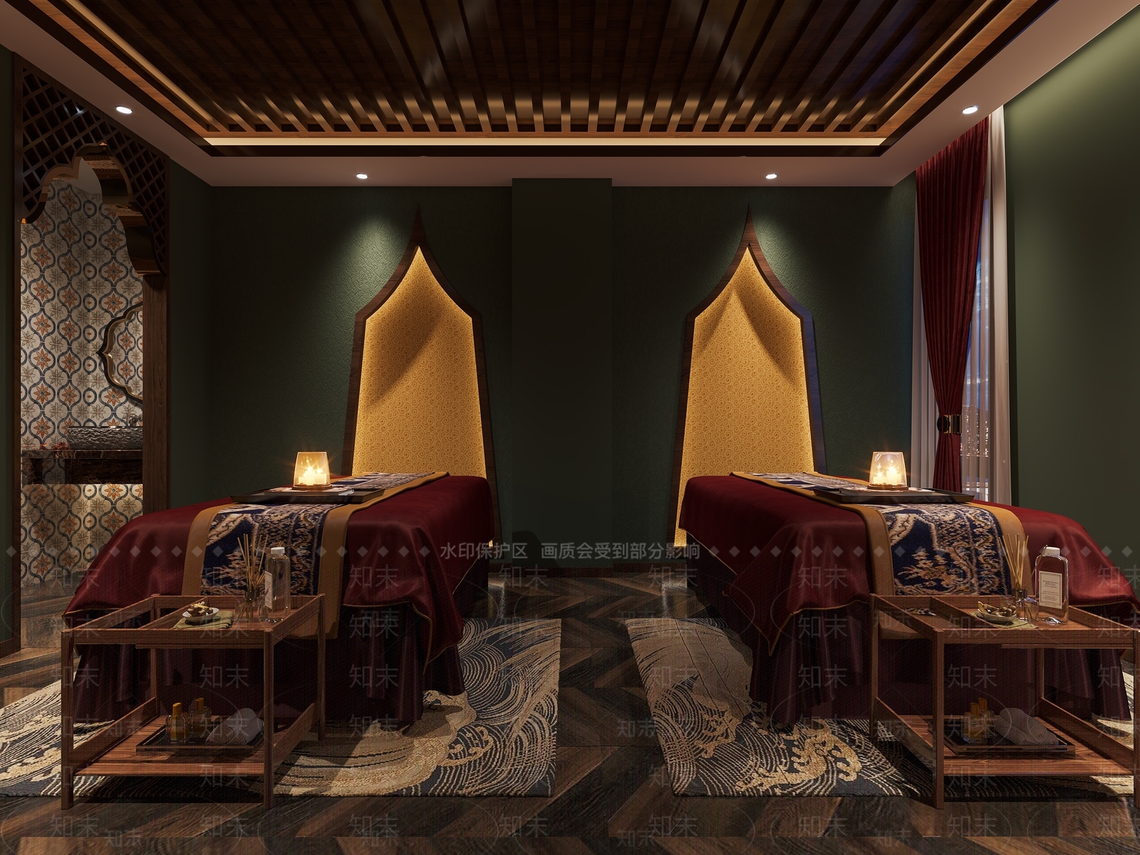 东南亚泰式SPA店包间3D模型下载【ID:1139240539】