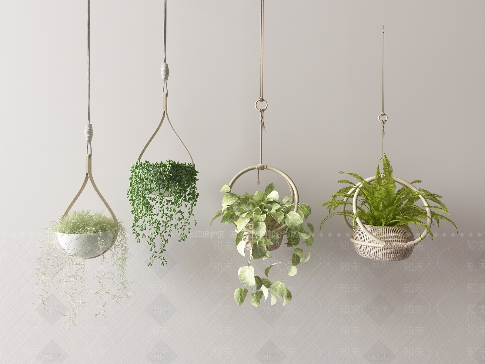 花草吊篮SU模型下载【ID:1139250663】