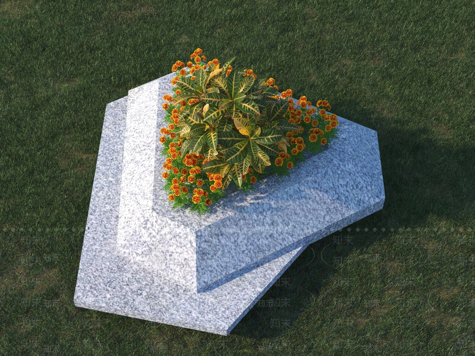 花坛3D模型下载【ID:1139251930】