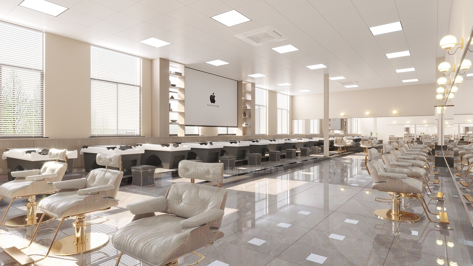 现代美发店3D模型下载【ID:1139263946】