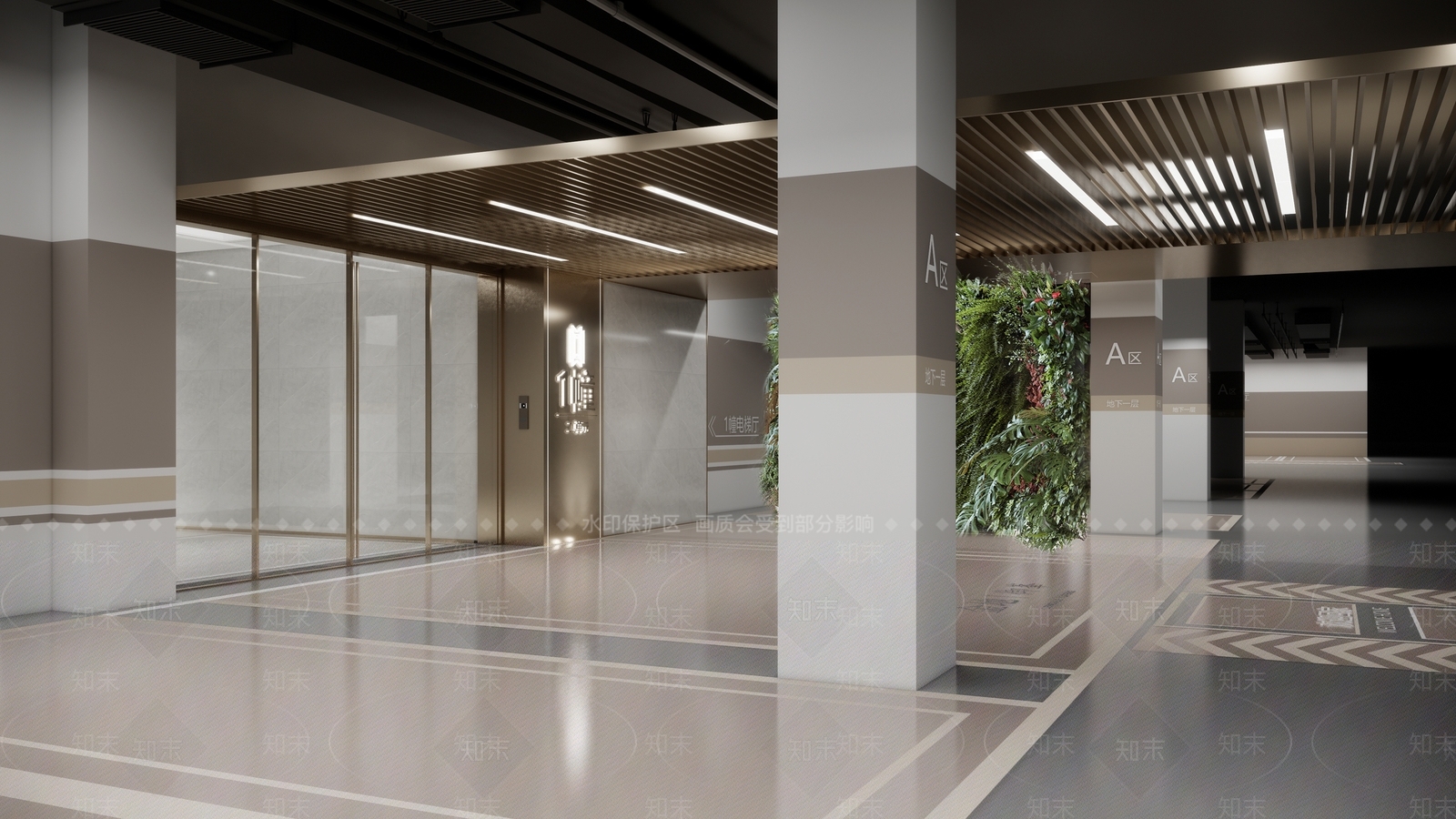 现代大堂电梯厅SU模型下载【ID:1139264542】