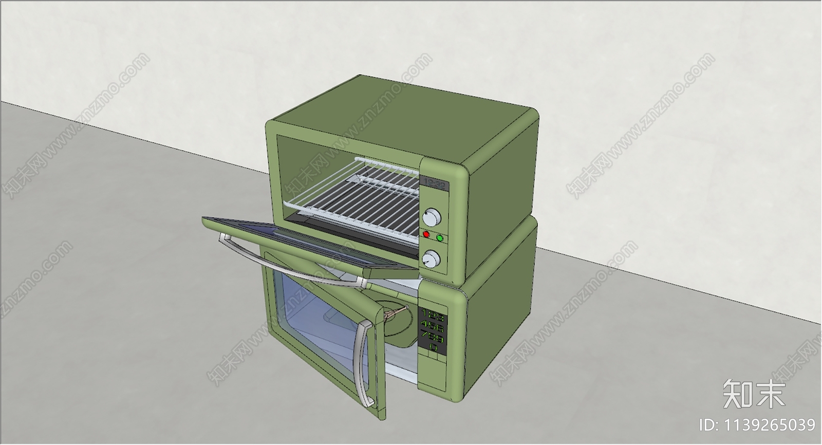 烤箱SU模型下载【ID:1139265039】