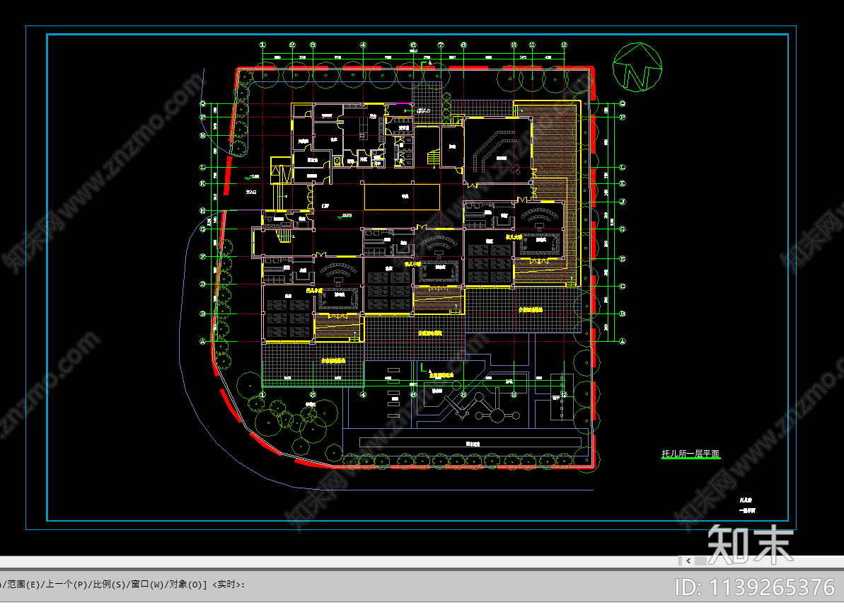 幼儿园建筑cad施工图下载【ID:1139265376】