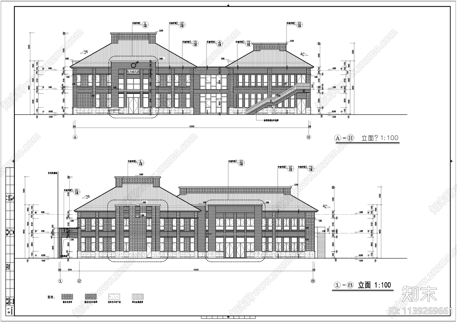 幼儿园建筑cad施工图下载【ID:1139269661】