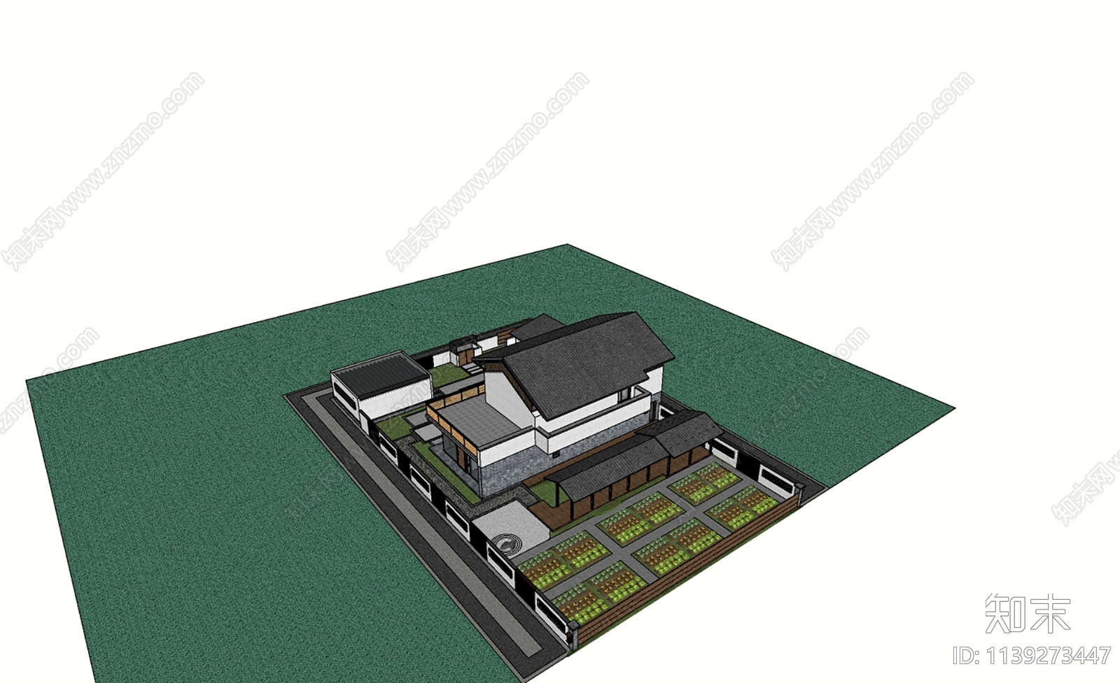 现代乡村民宿SU模型下载【ID:1139273447】