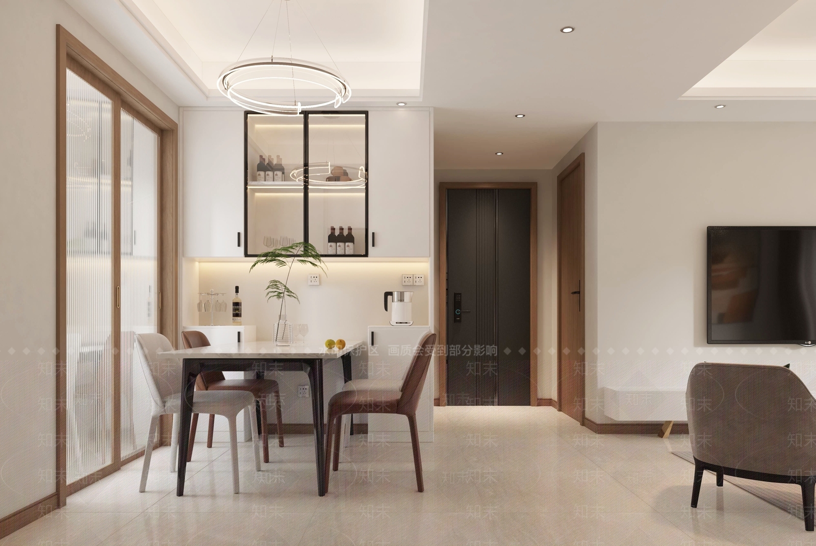 现代简约客餐厅3D模型下载【ID:1139274027】_知末3d模型网