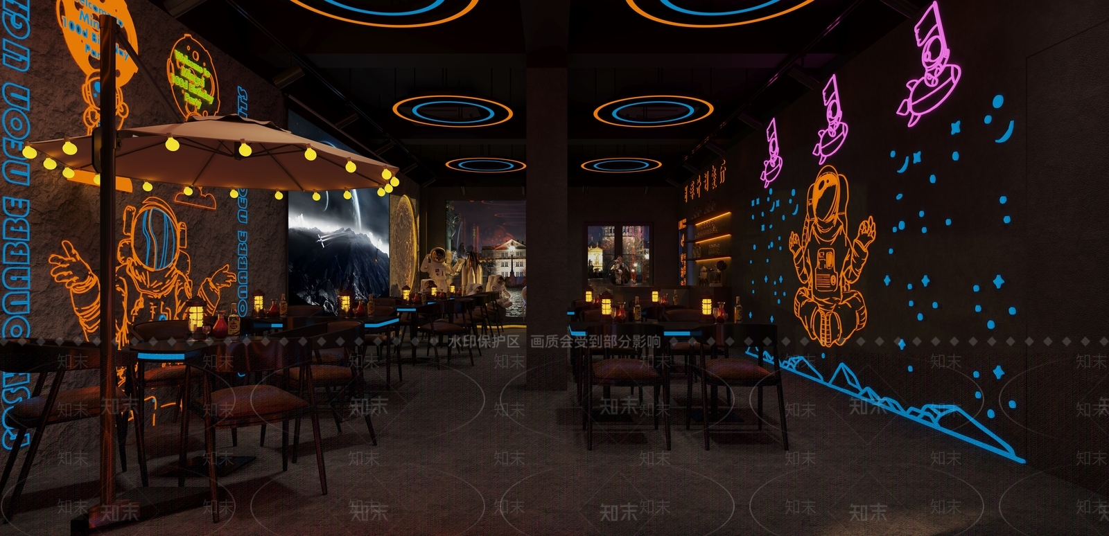 现代音乐餐厅3D模型下载【ID:1139276157】