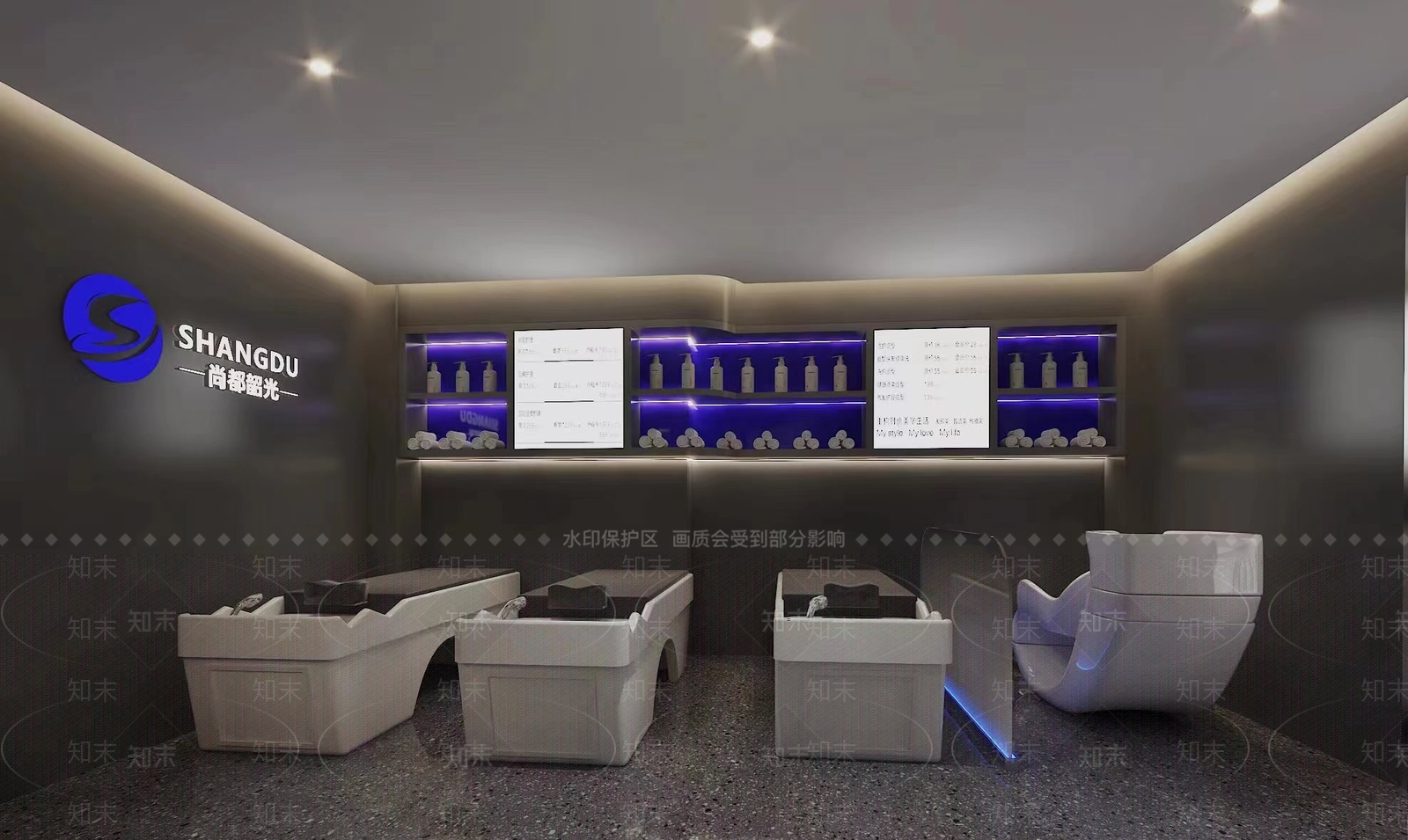 现代美发店3D模型下载【ID:1139286997】