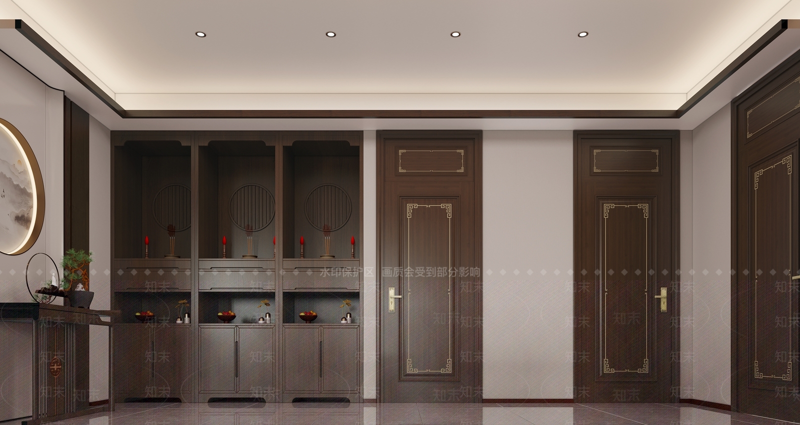 新中式佛龛玄关柜3D模型下载【ID:1139287299】