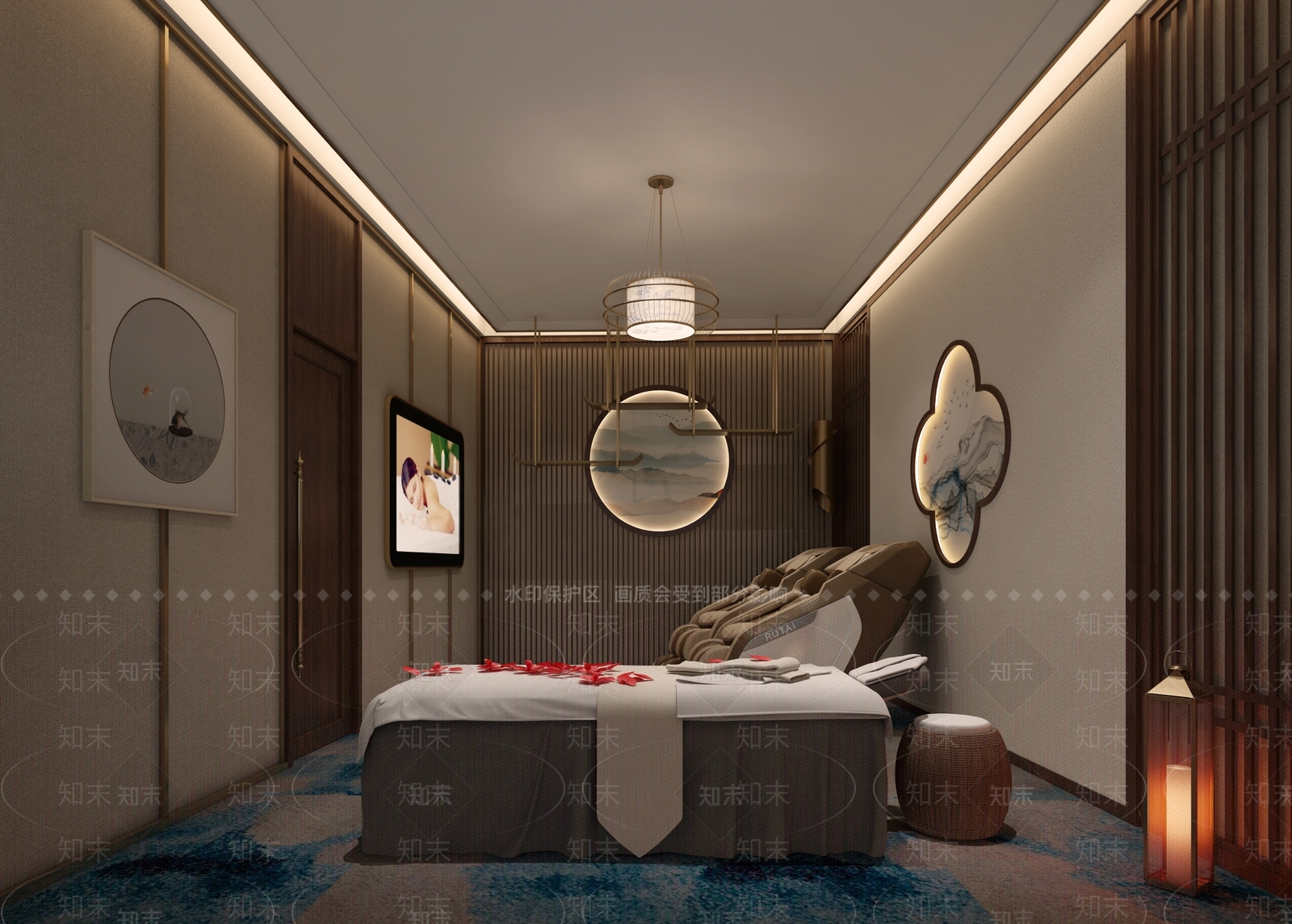 新中式美容SPA店3D模型下载【ID:1139297765】