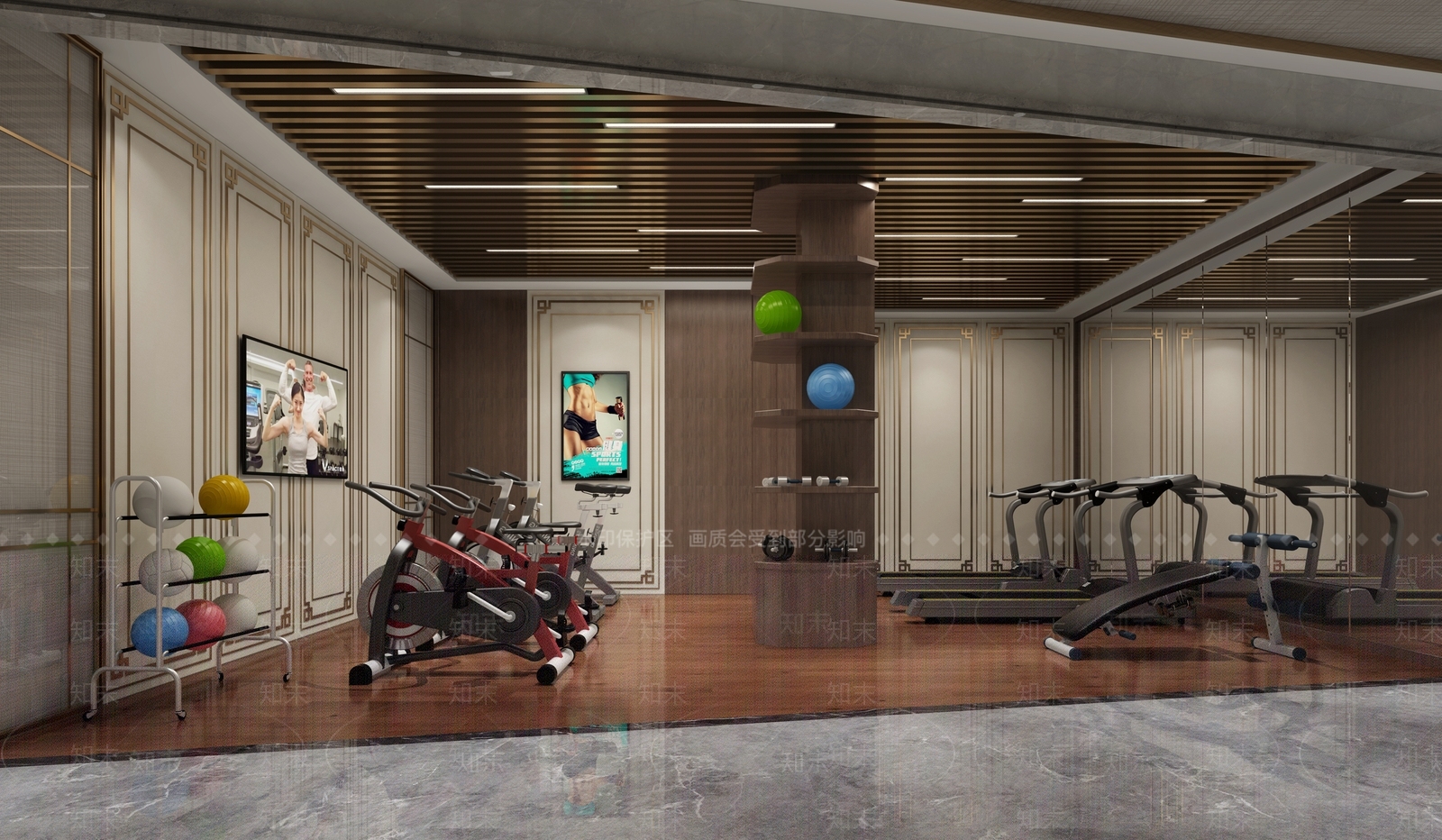 新中式健身房3D模型下载【ID:1139298378】