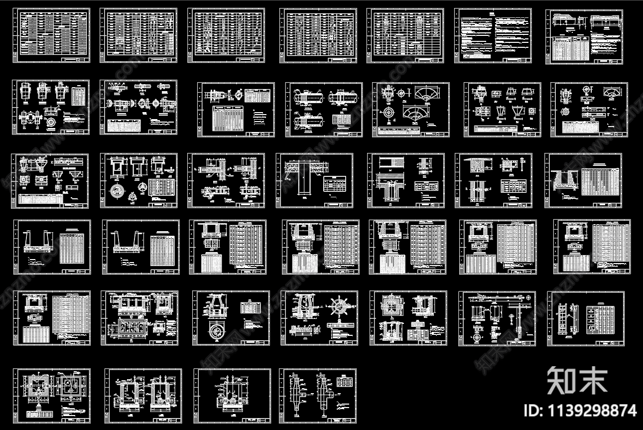 给排水工程常用单体构筑物节点cad施工图下载【ID:1139298874】